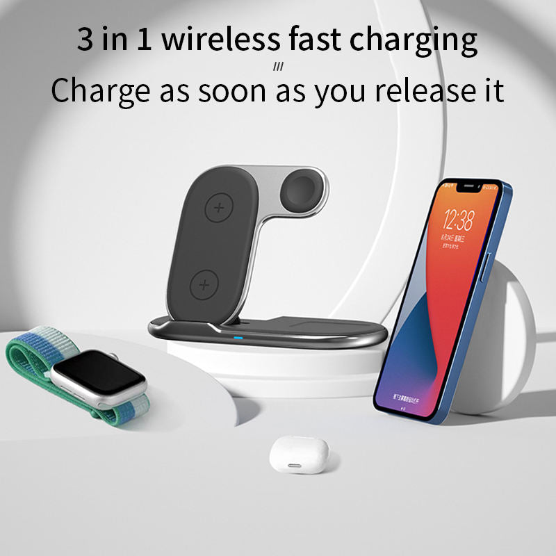 Foldable 3-in-1 wireless charger
