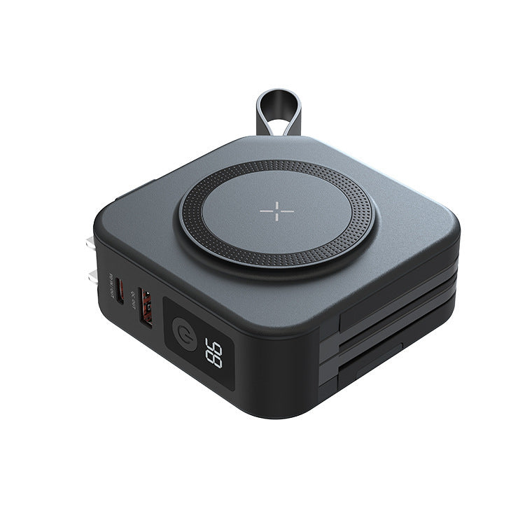 Five in one magnetic wireless power bank