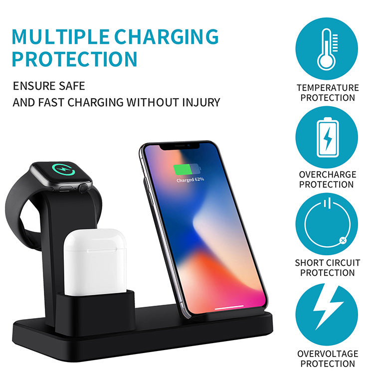 Three in one wireless charger suitable