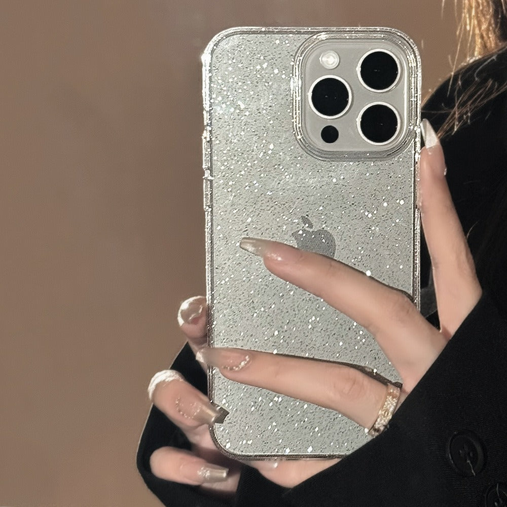 Transparent Glitter Simple Apple 14 Promax