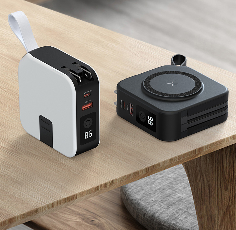 Five in one magnetic wireless power bank