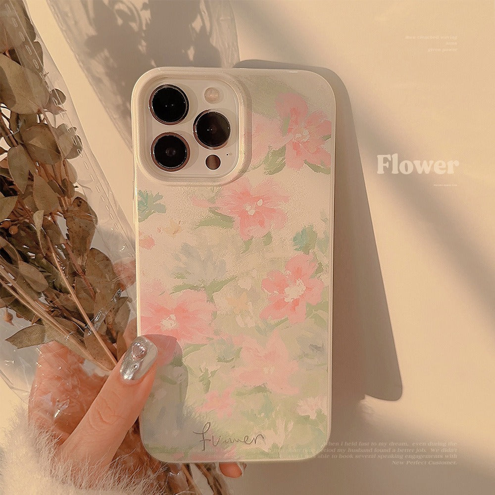 Garden in Oil Painting iPhone 15 Phone Case