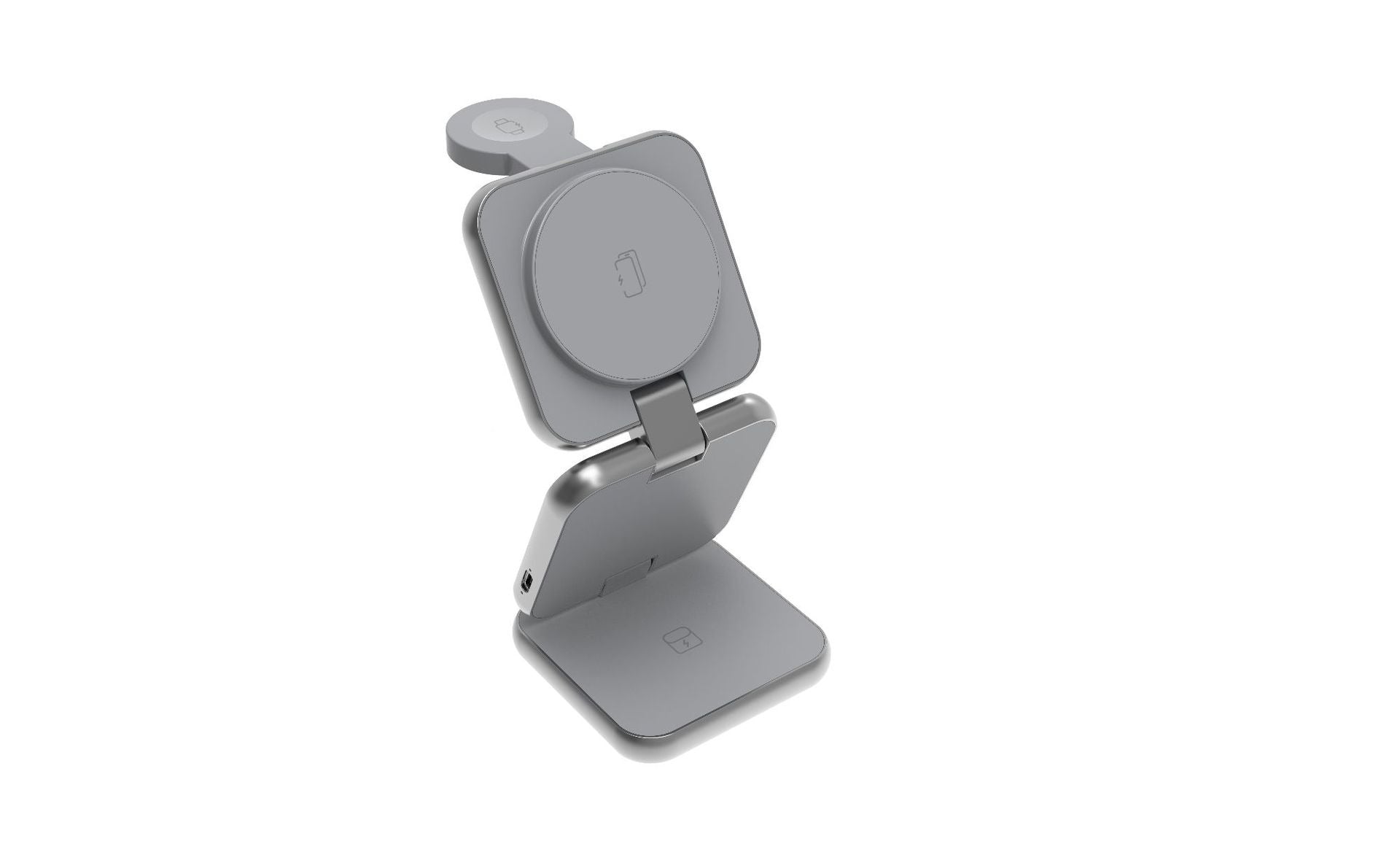 Foldable 3-in-1 wireless charger for mobile phones