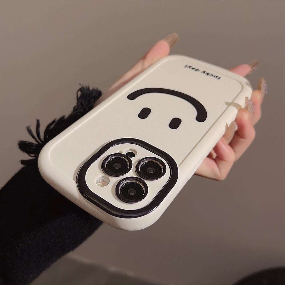 Simple graffiti smiley face Apple 13 phone case