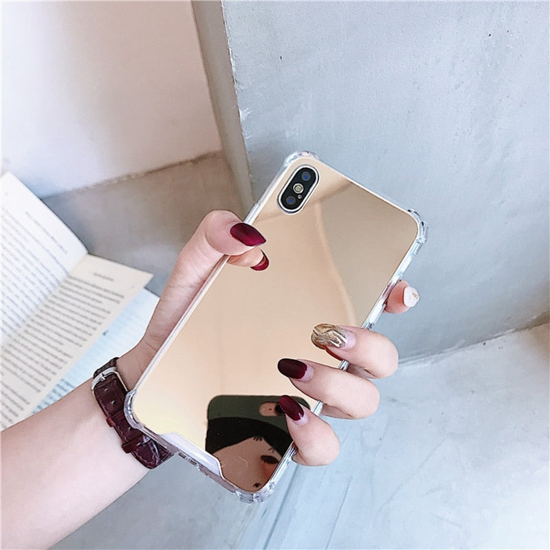 Drop Resistant Mirror Phone Case For iphone XS MAX XR X