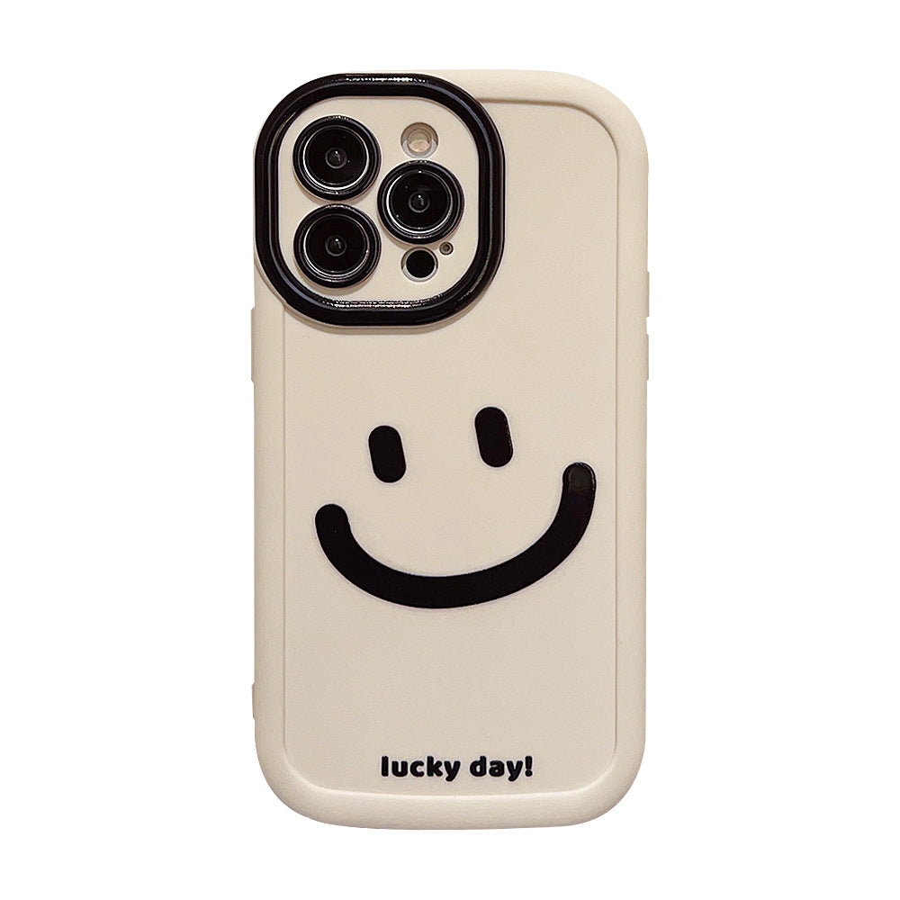 Simple graffiti smiley face Apple 13 phone case