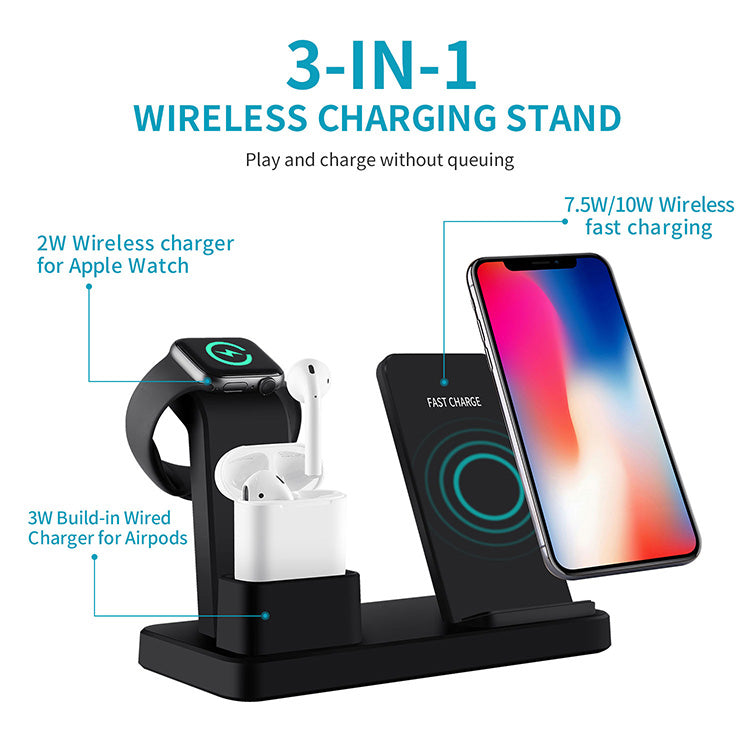 Three in one wireless charger suitable