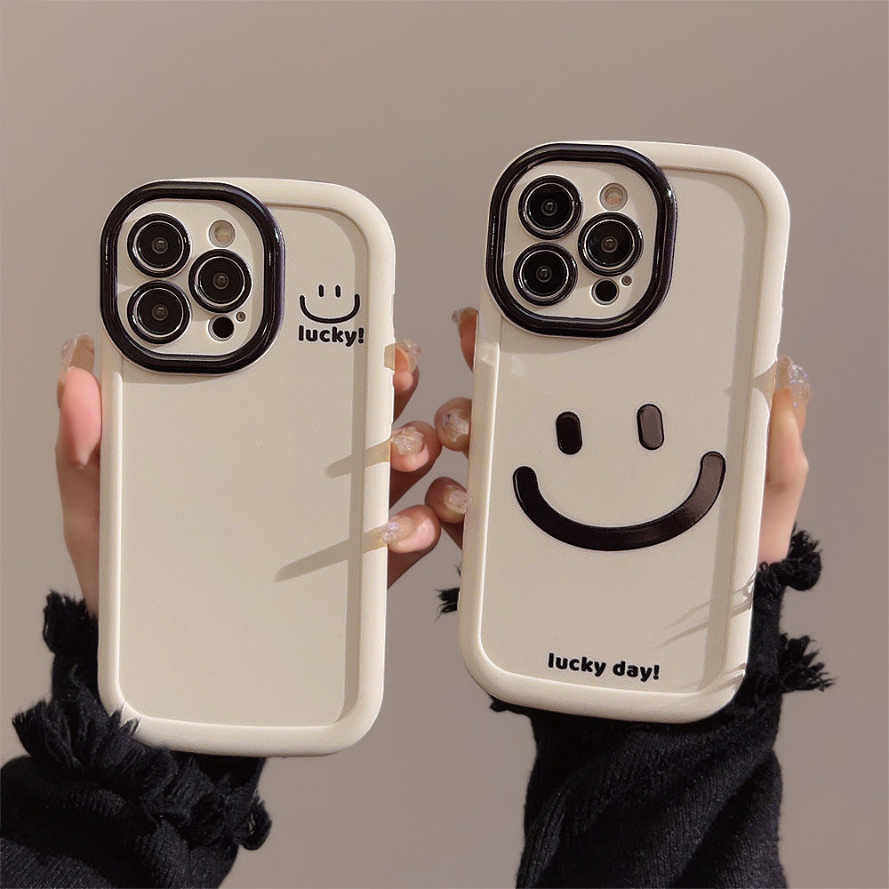 Simple graffiti smiley face Apple 13 phone case