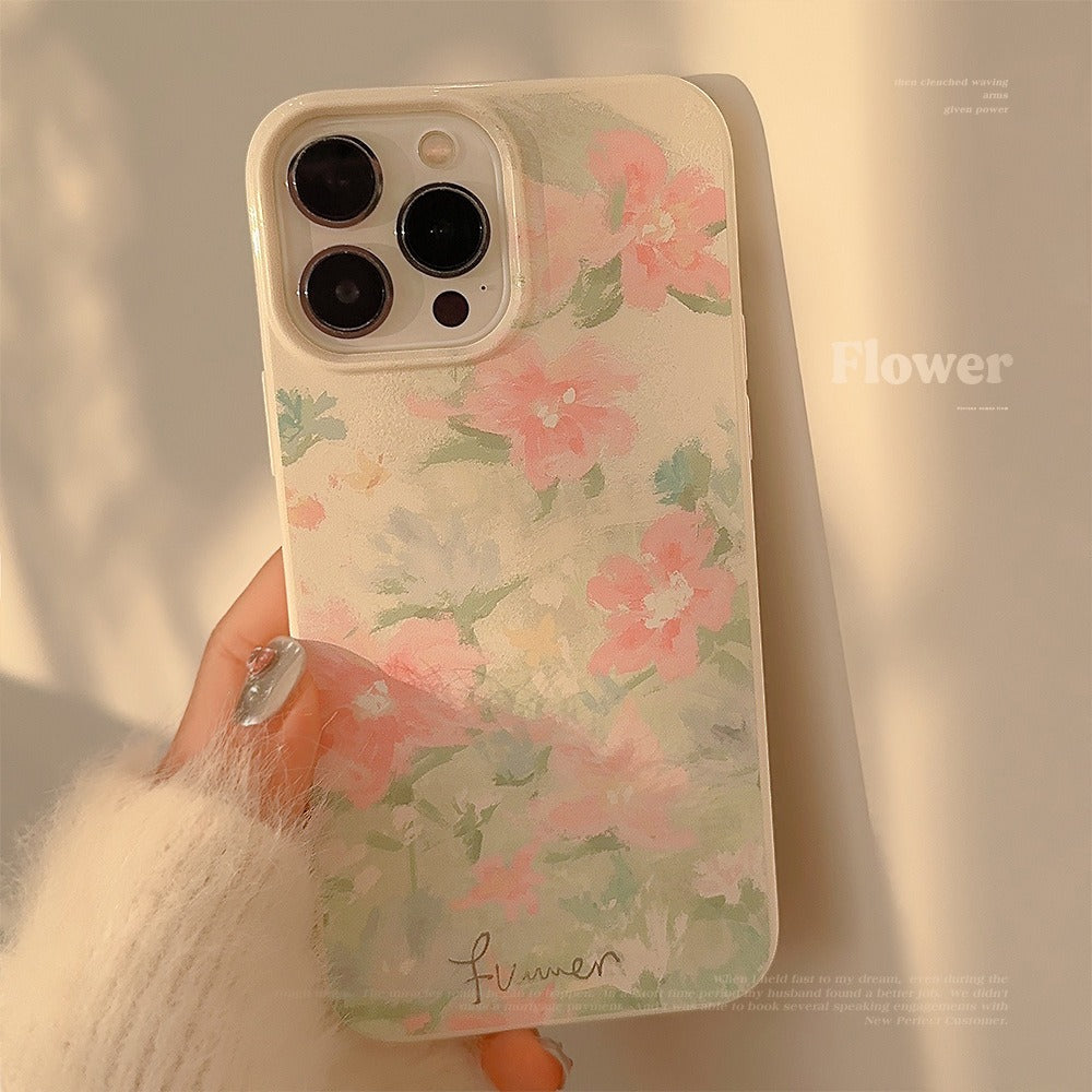 Garden in Oil Painting iPhone 15 Phone Case