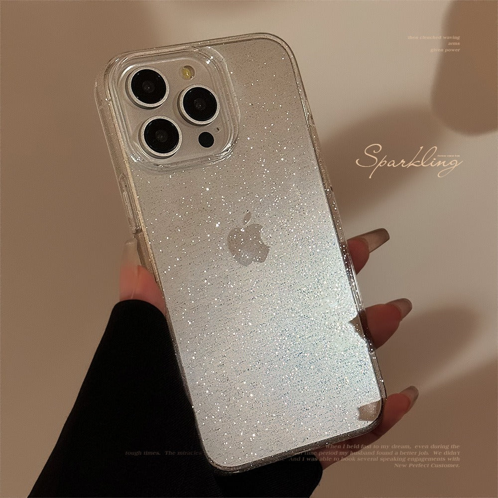 Transparent Glitter Simple Apple 14 Promax
