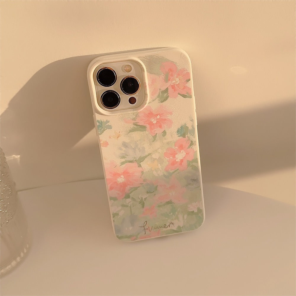 Garden in Oil Painting iPhone 15 Phone Case