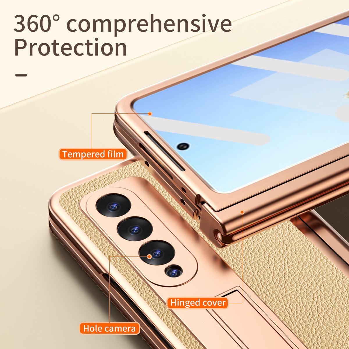 Samsung Fold3 phone case folding with pen slot
