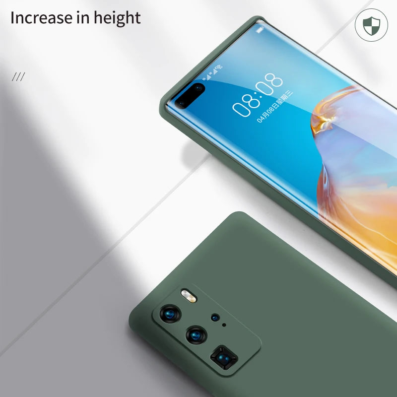 Liquid Silicone Case For Huawei  P40 P30 P20