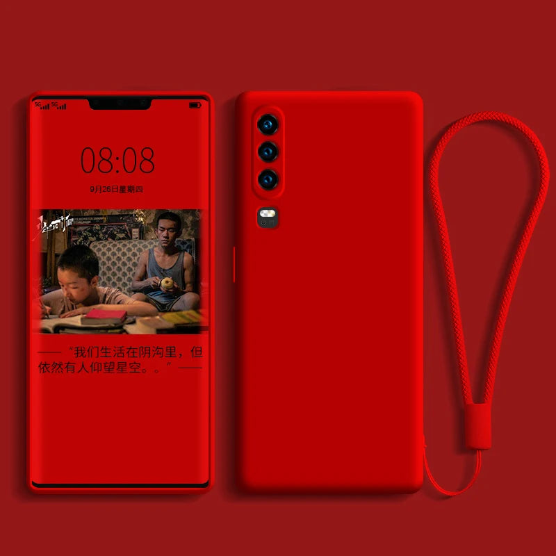 Liquid Silicone Case For Huawei  P40 P30 P20