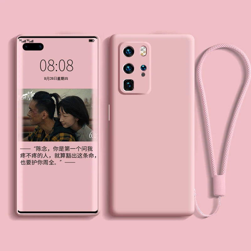 Liquid Silicone Case For Huawei  P40 P30 P20