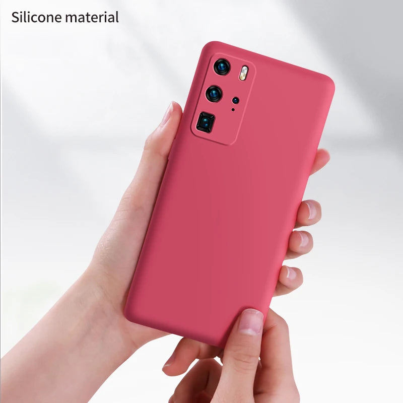 Liquid Silicone Case For Huawei  P40 P30 P20