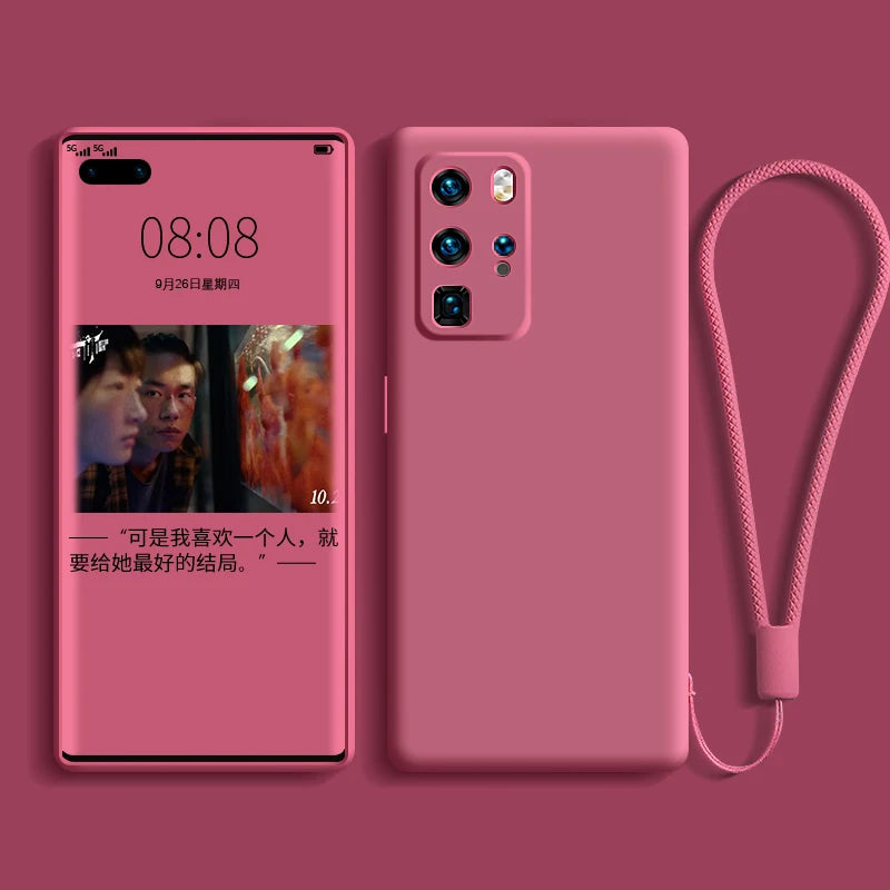 Liquid Silicone Case For Huawei  P40 P30 P20