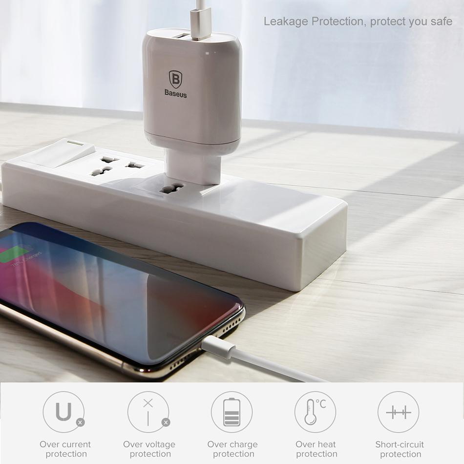 Baseus QC 3.0 Dual USB Charger Adapter