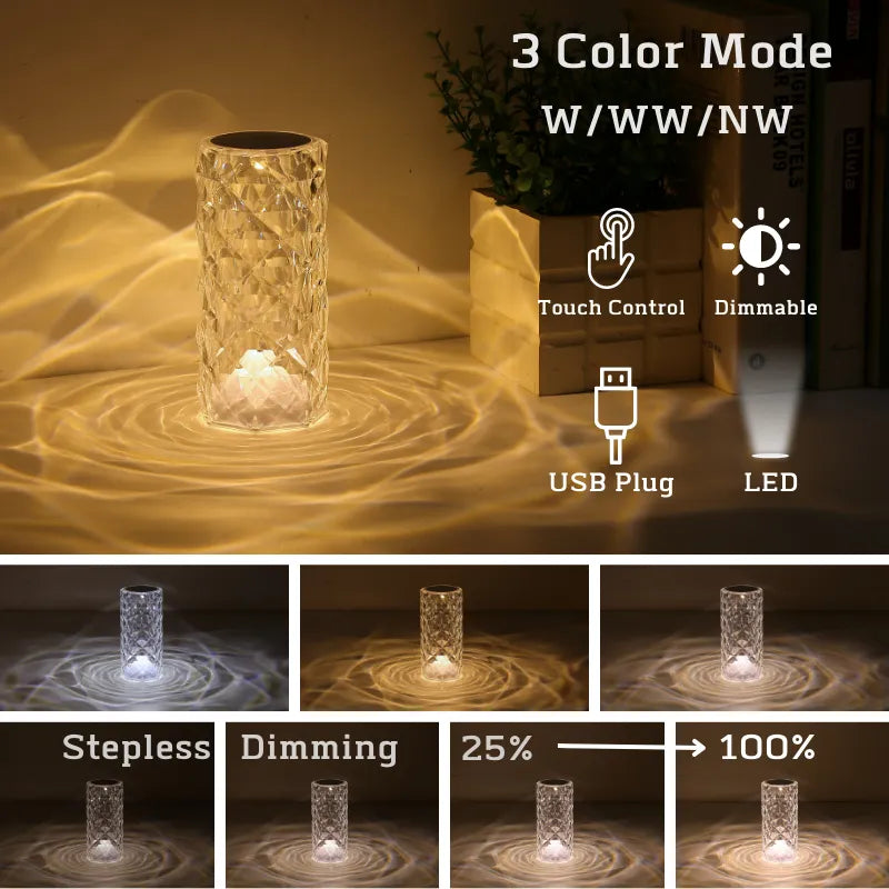 Crystal TOUCH LED Desk Lamp