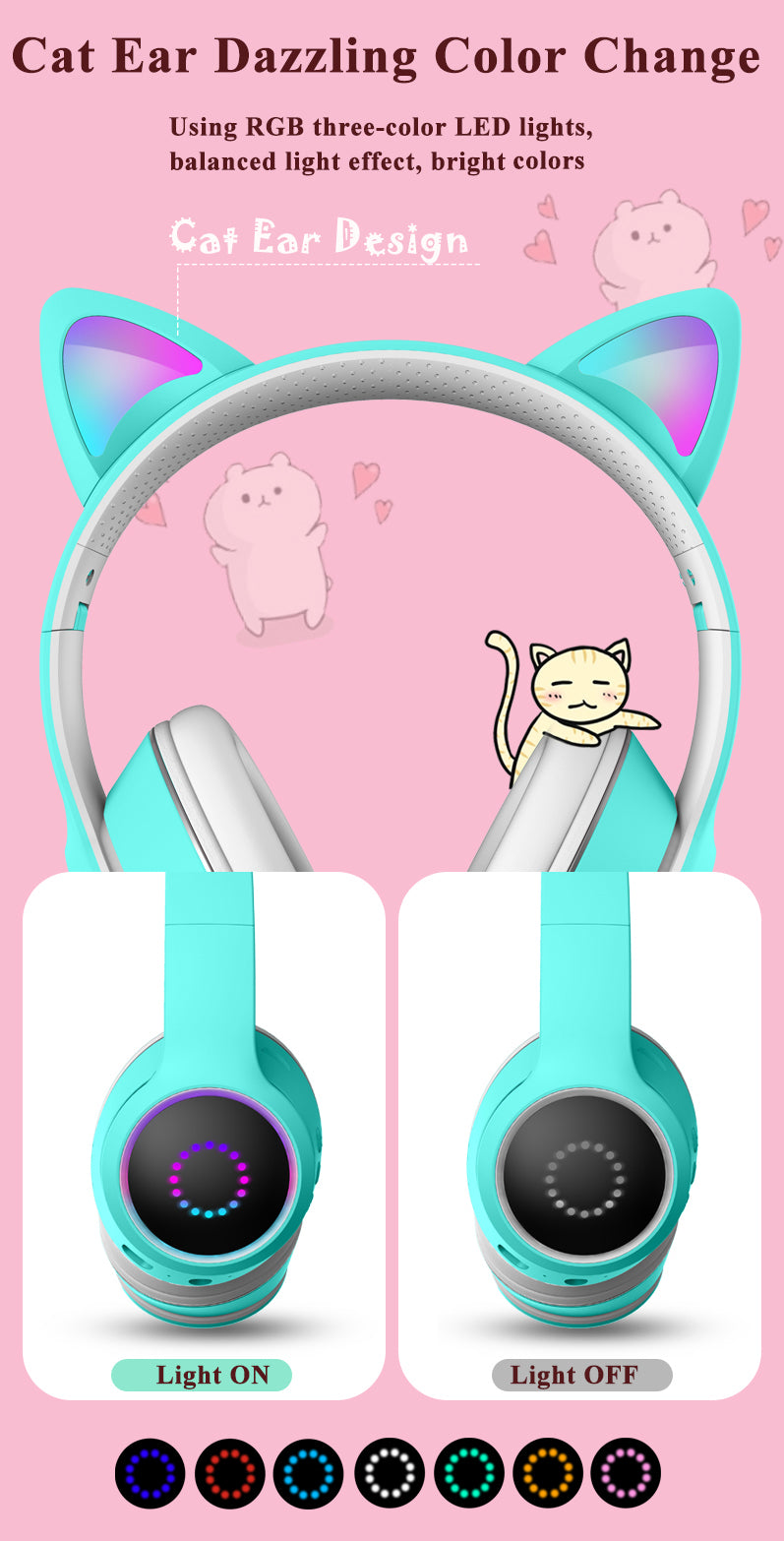 AKZ-K26 Head Mounted Bluetooth Cat Ears