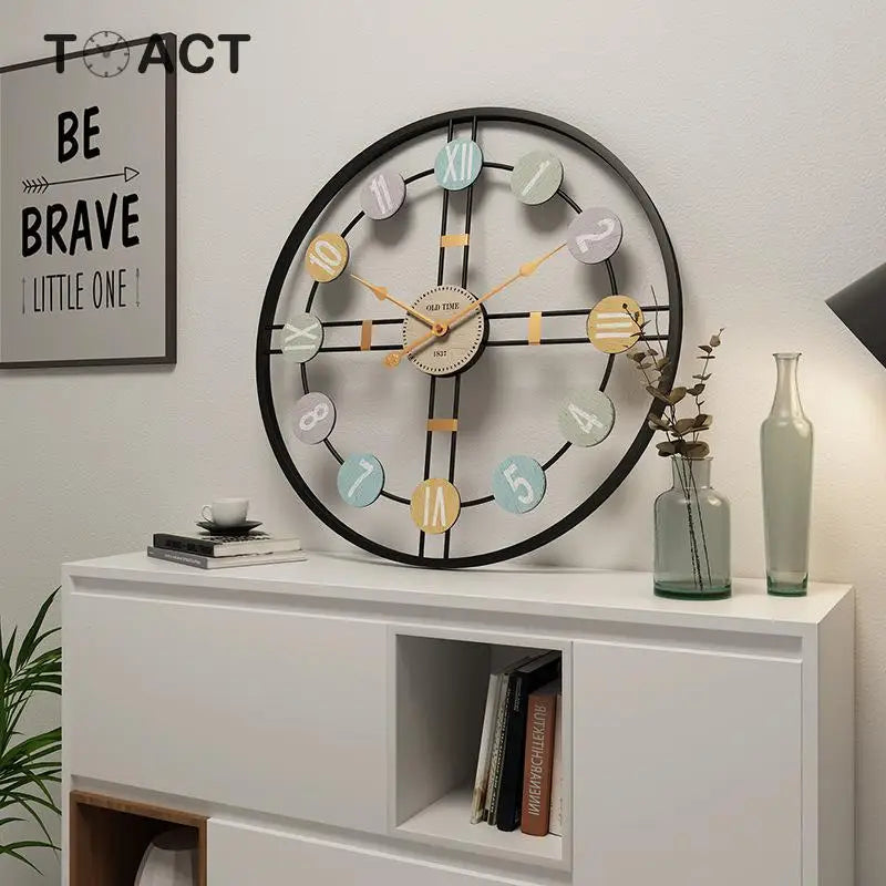 Metal Roman Numeral Wall Clock